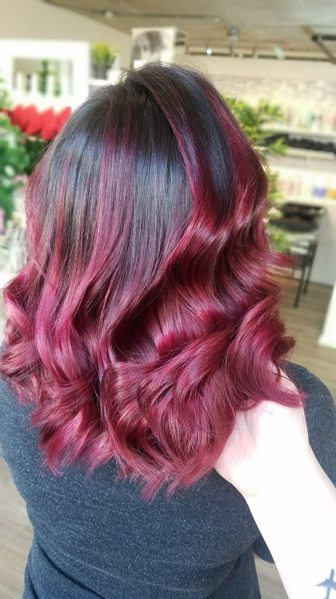 Beautiful Raspberry Red Balayagecolor Me Vivid On Instagram (View 19 of 20)