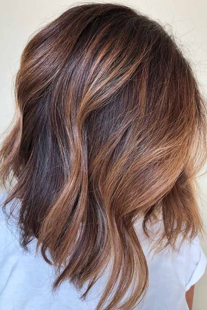 Best And Newest Milk Chocolate Balayage Haircuts For Long Bob Inside 137 Medium Length Hairstyles – Love Hairstyles (View 14 of 20)