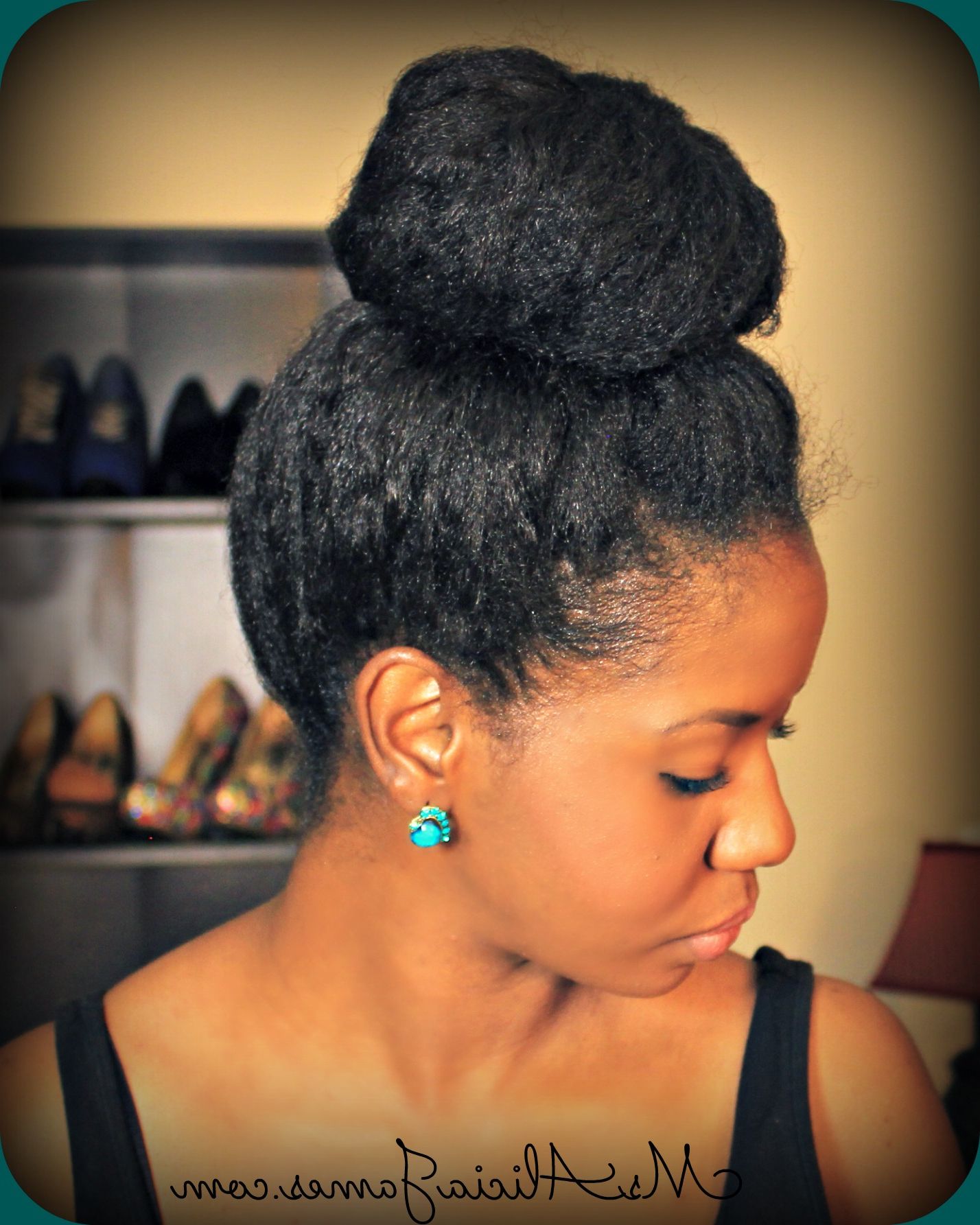 Big High Bun On Natural Hair – How To Take Care Of Natural Hair Regarding Most Recently Released High Bun Hairstyles (View 11 of 20)