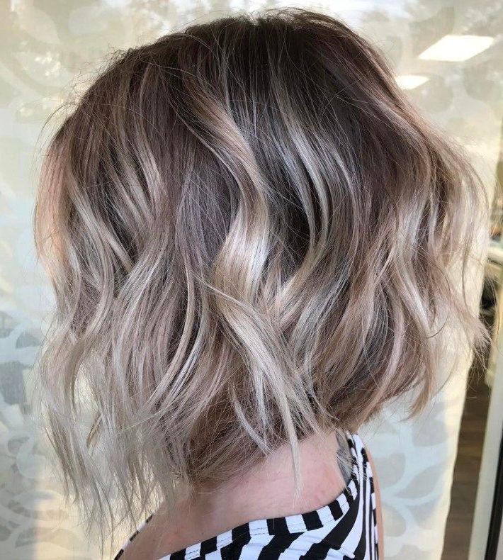 Blonde Balayage Bob, Lob Hairstyle, A Line Haircut Inside Most Up To Date A Line Blonde Wavy Lob Haircuts (View 16 of 20)
