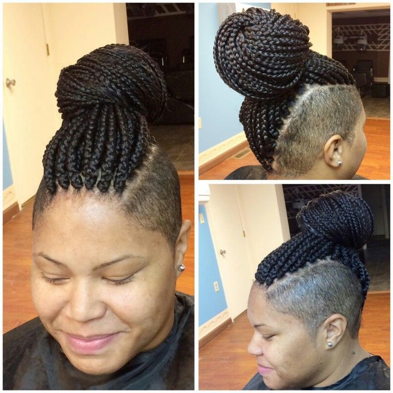 Box Braids Mohawk | Braids With Shaved Sides, Hair Styles, Box Braids  Hairstyles Throughout Braided Mohawk Hairstyles For Short Hair (View 5 of 20)