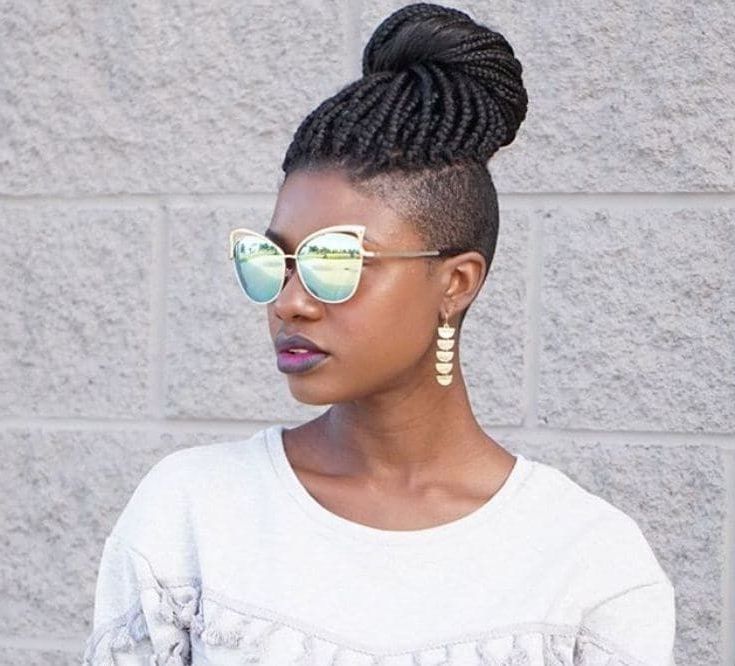 Box Braids With Shaved Sides: 21 Stylish Ways To Rock The Look Pertaining To Braided Top Hairstyles With Short Sides (View 10 of 20)