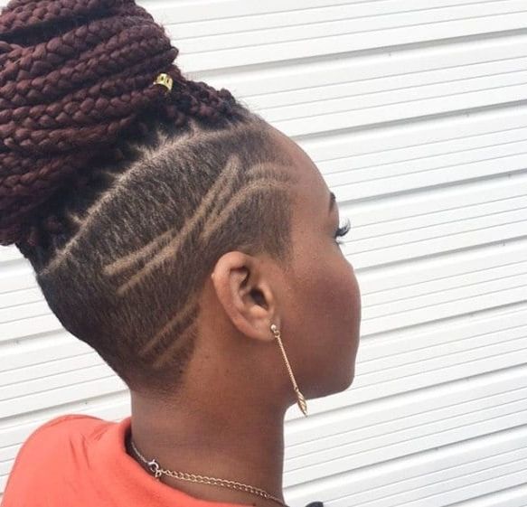 Box Braids With Shaved Sides: 21 Stylish Ways To Rock The Look Regarding Braided Top Hairstyles With Short Sides (View 12 of 20)