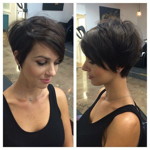 Chic Messy Brunette Pixie Bob | Long Pixie Hairstyles, Longer Pixie Haircut,  Short Hair With Layers Intended For Layered Messy Pixie Bob Hairstyles (View 19 of 20)