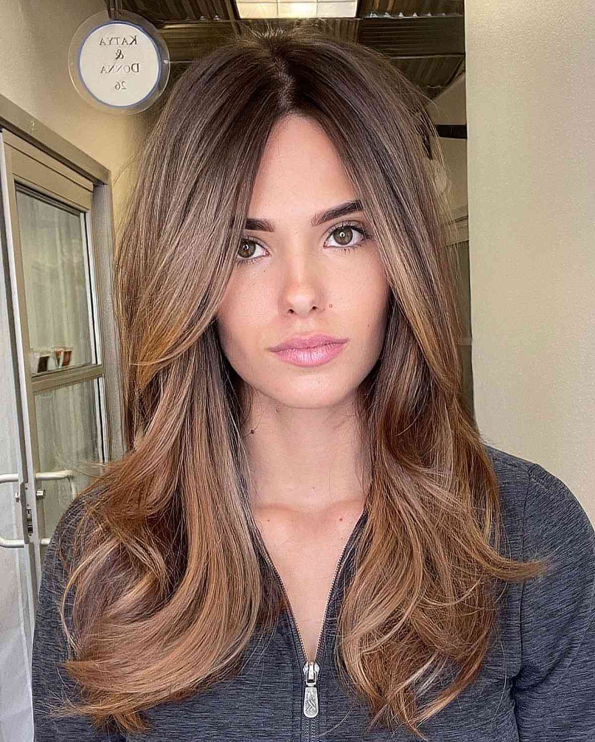 Chocolate Brown Hair: 40+ Unique Ways To Get This Hair Color With Latest Milk Chocolate Balayage Haircuts For Long Bob (View 16 of 20)