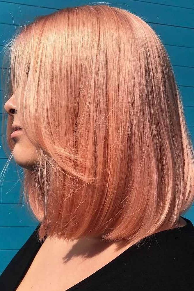 Current Rose Gold Blunt Lob Haircuts Intended For 55 Medium Length Hairstyles Ideal For Thick Hair (View 1 of 20)