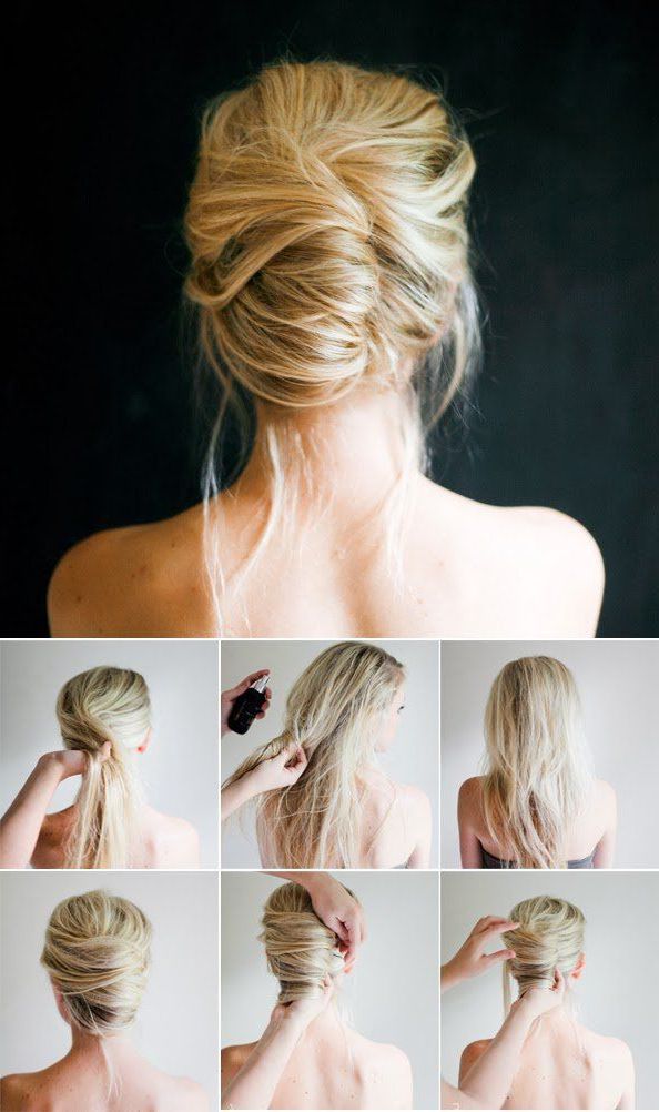 Diy Wedding Hair, Guest Hair, Wedding Guest  Hairstyles With Best And Newest Twisted Buns Hairstyles For Your Medium Hair (View 10 of 20)