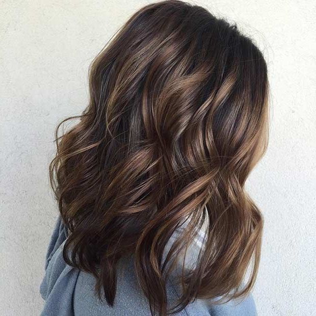 Famous Wavy Lob Haircuts With Caramel Highlights For 21 Cute Lob Haircuts For This Summer – Stayglam (Gallery 20 of 20)