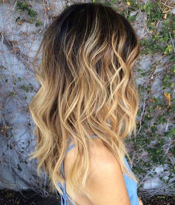 Fashionable Blonde Waves Haircuts With Dark Roots Throughout Pin On Haircuts (View 2 of 20)
