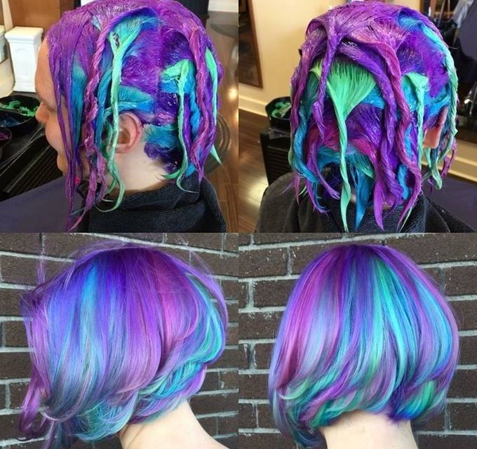 Hair Love | Cool Hair Color, Hair Color Purple, Hair Color Crazy Regarding Edgy Lavender Short Hairstyles With Aqua Tones (View 3 of 20)