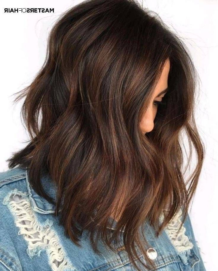 Hair Styles, Brown Hair  Colors, Long Bob Hairstyles Pertaining To Preferred Wavy Chocolate Lob Haircuts (View 7 of 20)