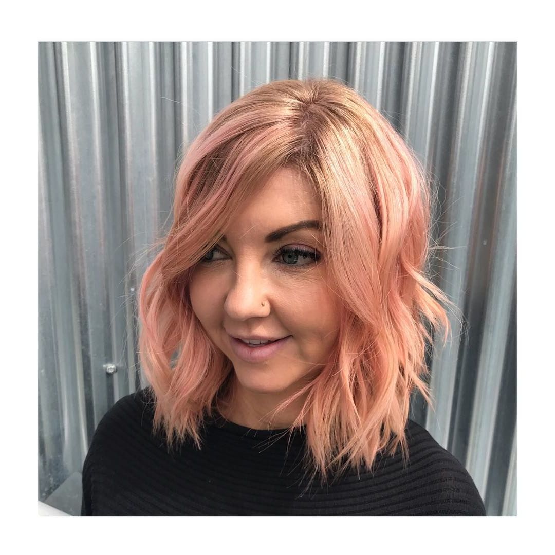 Hair  Styles, Damp Hair Styles, Spring Hair Color Within Most Recently Released Rose Gold Blunt Lob Haircuts (View 8 of 20)