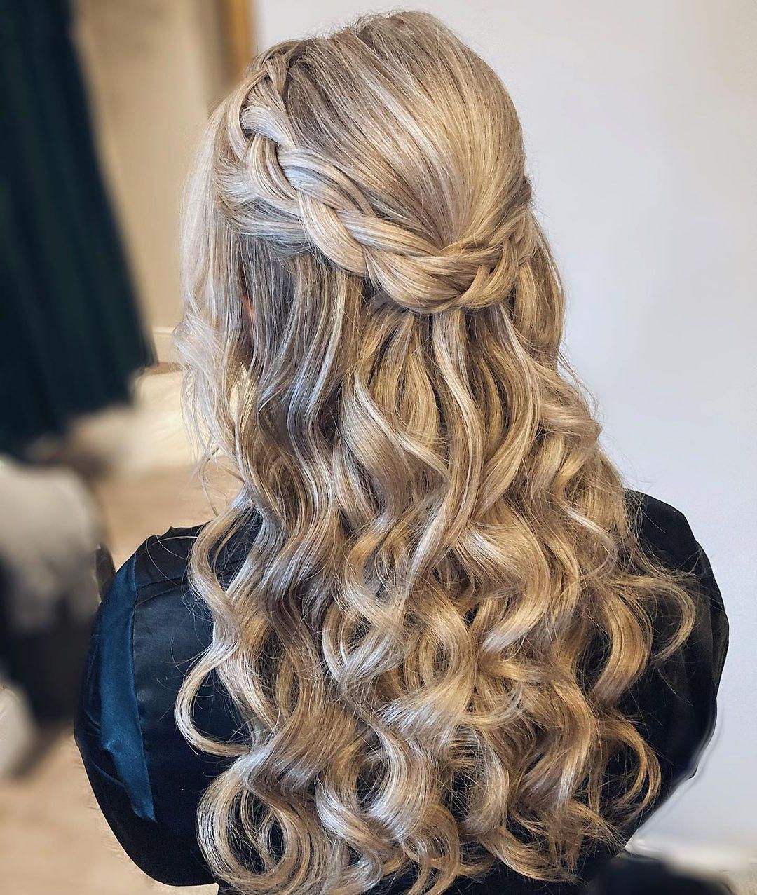 Half Up Half Down Wedding Hairstyles: 23 Inspirational Ideas & Tips –  Hitched.co.uk Regarding Recent Braided Half Up Knot Hairstyles (Gallery 19 of 20)