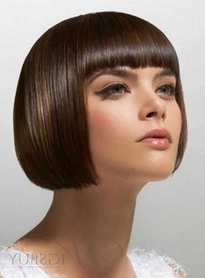 High Quality Well Designed Short Straight Bob Hairstyle 8 Inches 100% Human  Hair Wig | Short Straight Bob Hairstyles, Bob Hairstyles With Bangs, Short  Hair With Bangs Pertaining To Straight Bob Hairstyles (View 15 of 20)