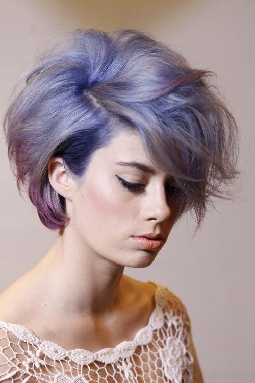 Lavender Pastel Hair | Short Hair Color, Thick Hair Styles, Short Hair  Styles With Regard To Edgy Lavender Short Hairstyles With Aqua Tones (View 19 of 20)