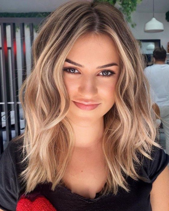 Medium Length Hair  Styles, Hair Lengths, Angled Hair Pertaining To Popular Waves Haircuts With Blonde Ombre (View 7 of 20)
