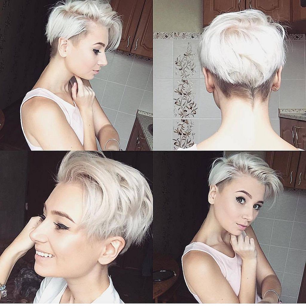 Messy Side Parted Undercut Pixie With Platinum Color | Short Hair Styles, Undercut  Hairstyles, Short Hair Undercut With Regard To Side Parted Pixie Hairstyles With An Undercut (View 1 of 20)