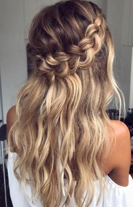 Most Current Braided Half Up Knot Hairstyles In 60 Best Half Up Half Down Hairstyles For 2022 – The Trend Spotter (View 17 of 20)
