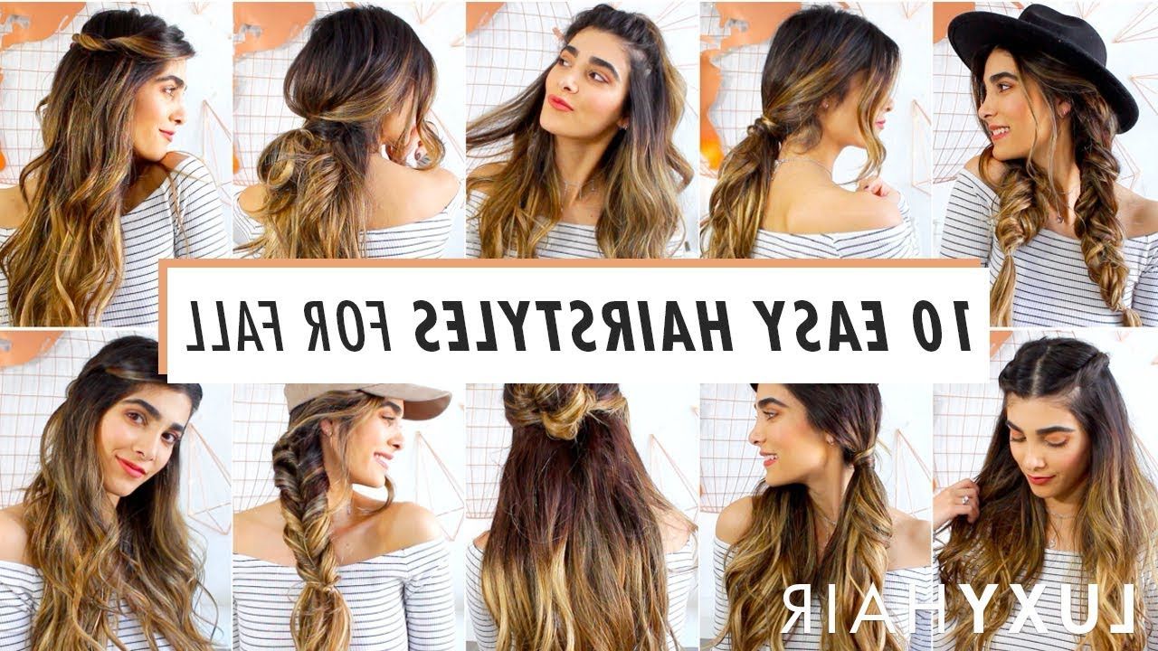 Most Popular Autumn Inspired Hairstyles Pertaining To 10 Heatless Hairstyles For Fall – Youtube (View 1 of 20)