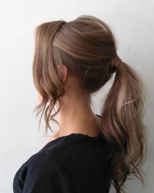 Most Popular Low Pony Hairstyles With Bangs With Regard To 15 Cute Ponytails With Bangs To Copy For  (View 3 of 20)