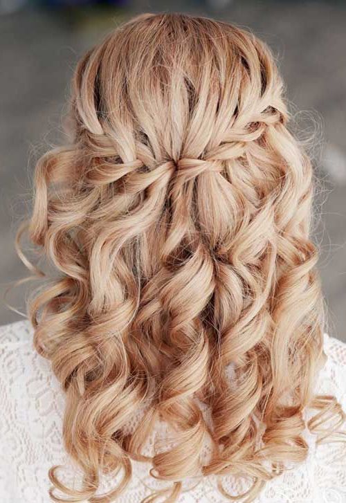 Most Recent Braided Half Up Hairstyles For A Cute Look Intended For 30 Trendiest And Most Chic Half Updos For Brides – Weddingomania (View 18 of 20)