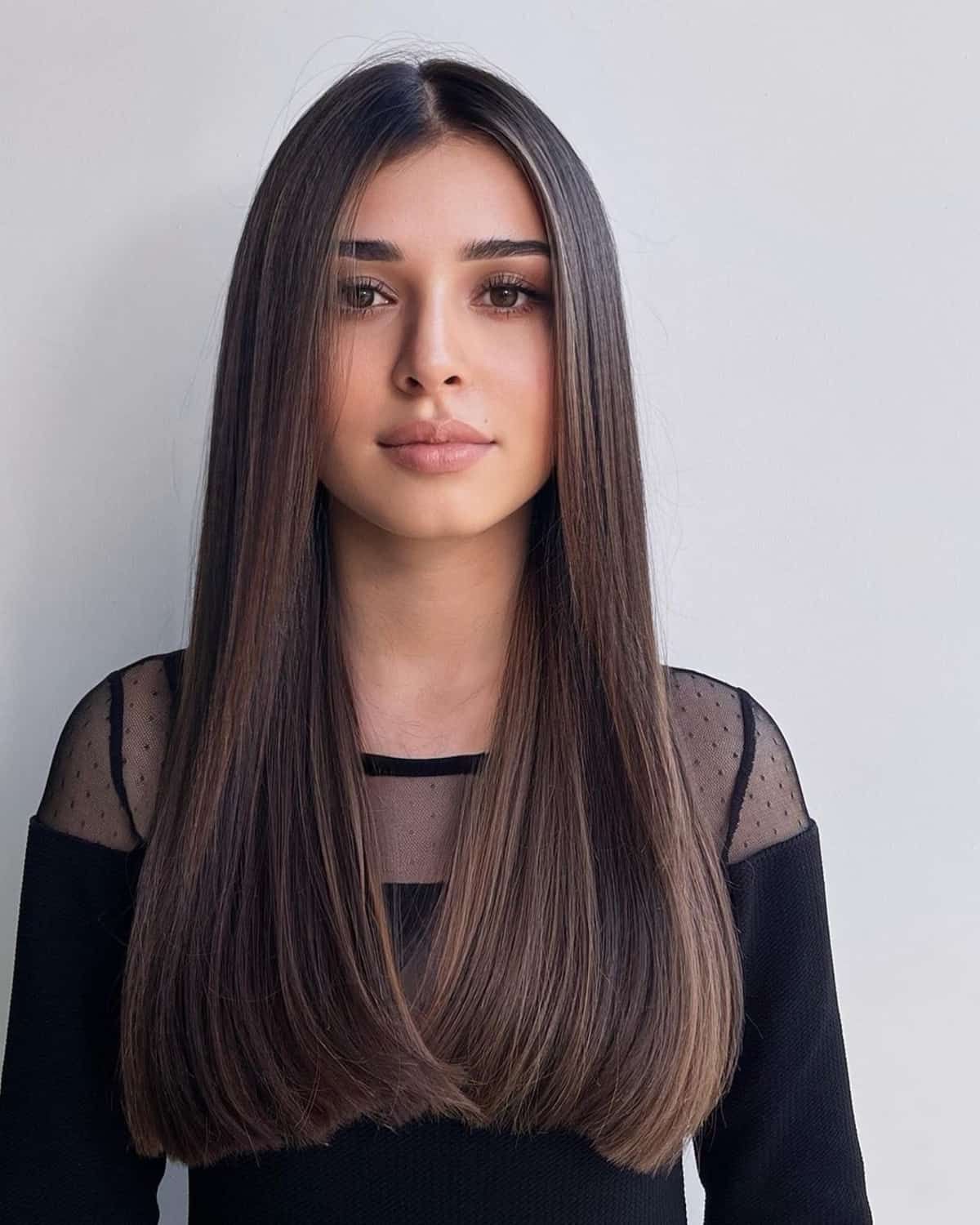 Most Recent Middle Part Straight Haircuts In 43 Flattering Middle Part Hairstyles Trending Right Now (View 5 of 20)