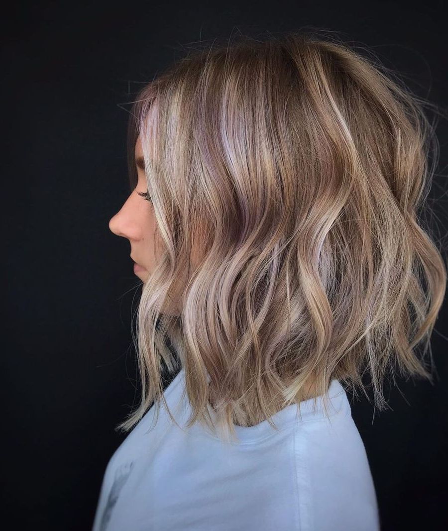 Most Recent Pink Balayage Haircuts For Wavy Lob Intended For 22 Stunning Long Bob Hairstyles – Stylesrant (Gallery 19 of 20)