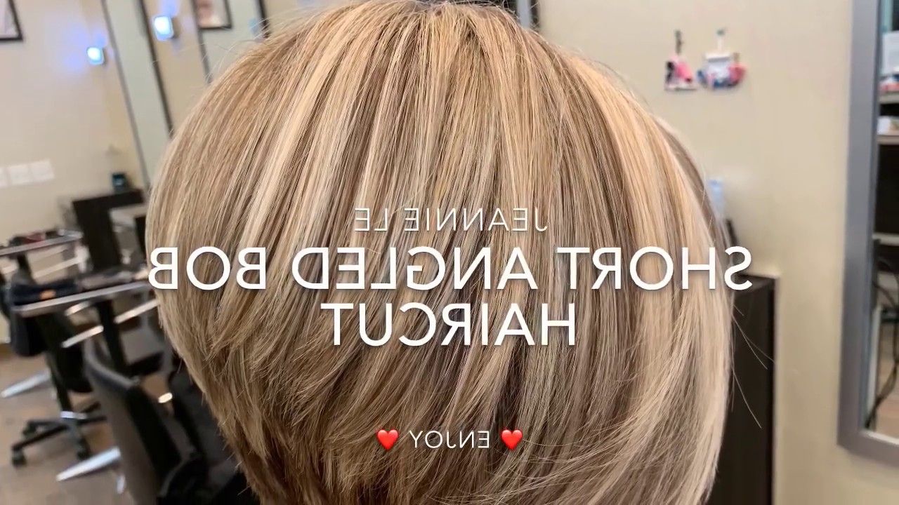 Most Recently Released Angled Bob Haircuts Intended For Short Angled Bob Haircut – Youtube (View 20 of 20)