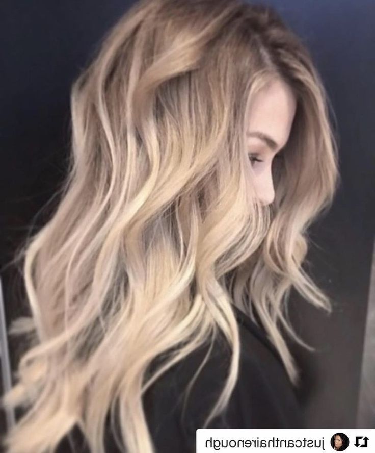Most Up To Date Blonde Waves Haircuts With Dark Roots In Roots And Waves. Haircut/styleadriana @justcanthairenough, Colour Diana @dvcolour @diana Vivi (View 4 of 20)