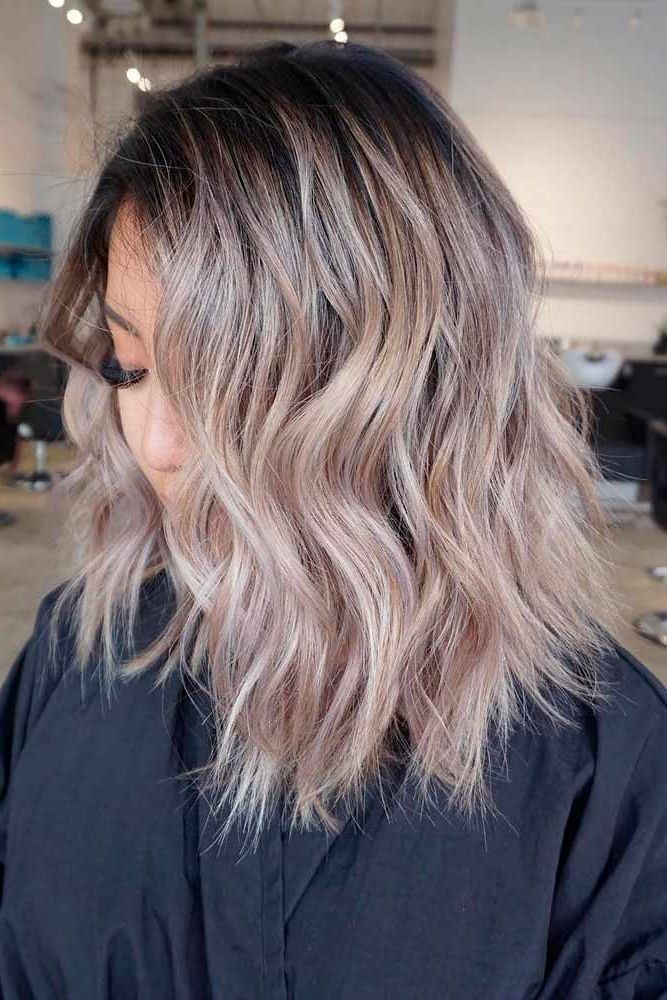 Most Up To Date Pink Balayage Haircuts For Wavy Lob Intended For 48 Long Bob Haircuts For All Occasions – Glaminati (View 18 of 20)