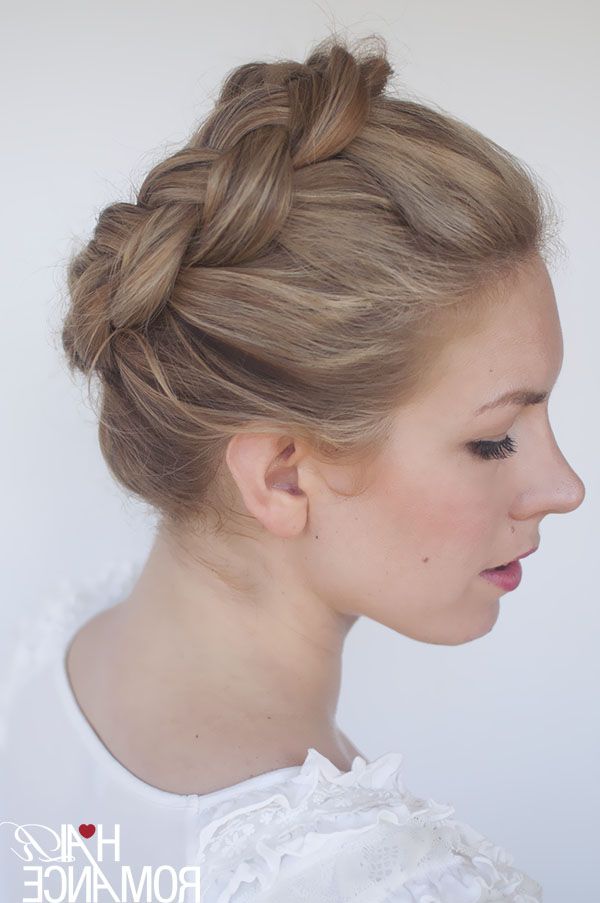 New Braid Tutorial – The High Braided Crown Hairstyle – Hair Romance Inside Famous Lovely Crown Braid Hairstyles (View 9 of 20)