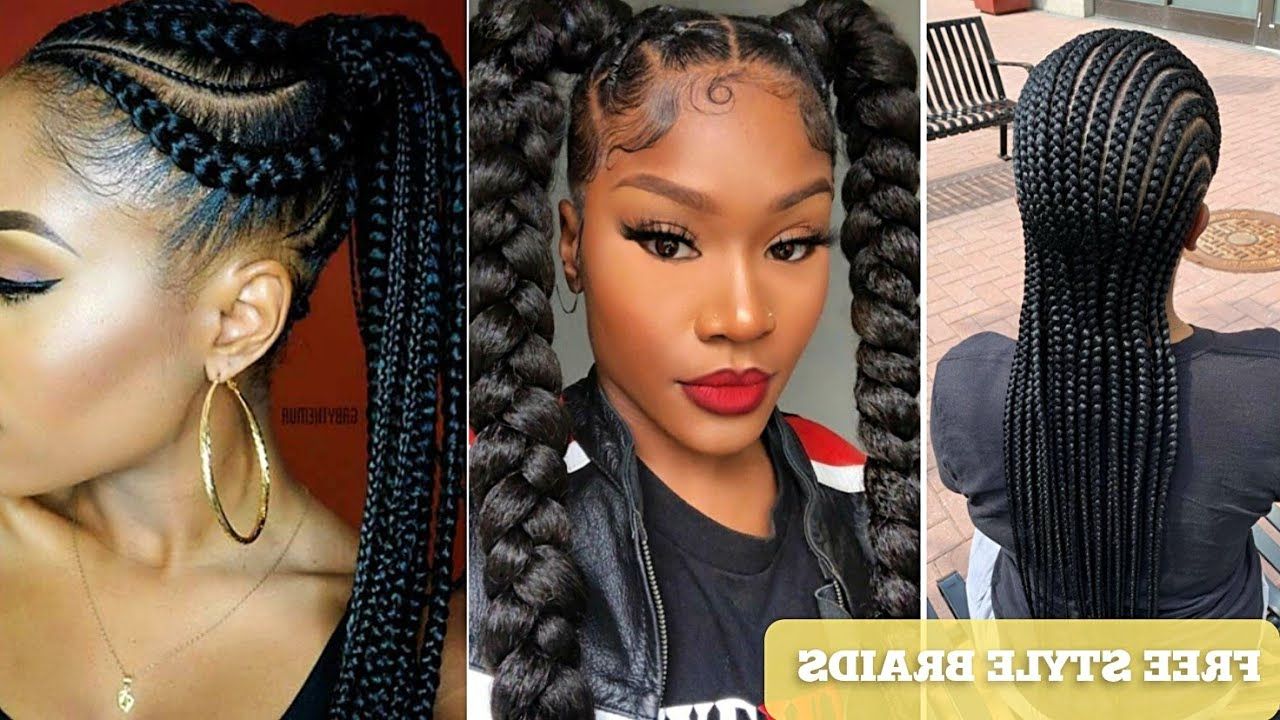 Newest Big Braids Hairstyles For Medium Length Hair In Amazing 2020 Braided Hairstyles (View 15 of 20)