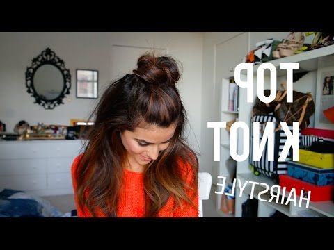 Newest Half Up Hairstyles With Top Knots For How To Create The Top Knot Half Down Hairstyle (easy) – Youtube (View 7 of 20)