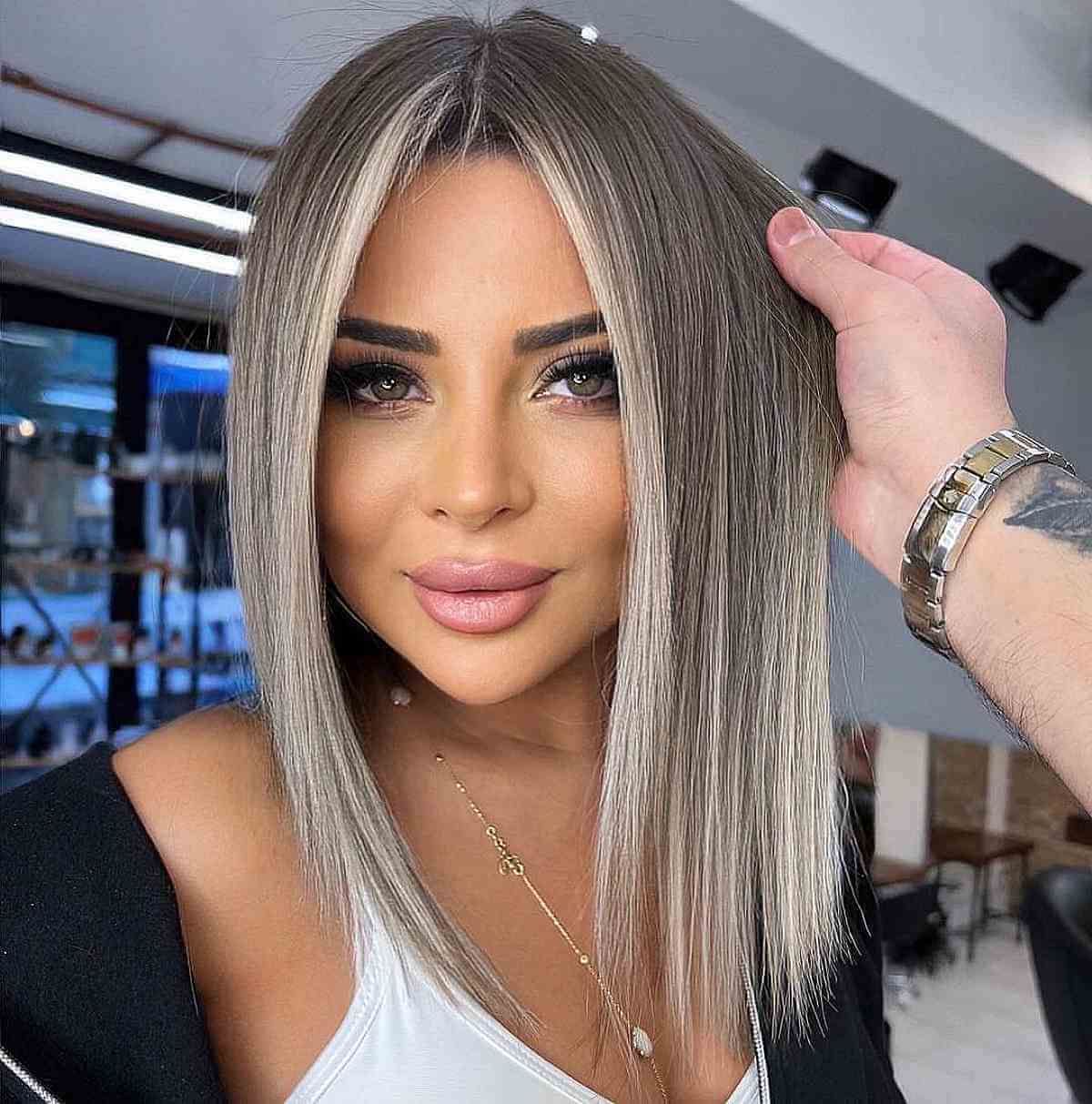 Newest Middle Part Straight Haircuts Pertaining To 43 Flattering Middle Part Hairstyles Trending Right Now (View 1 of 20)