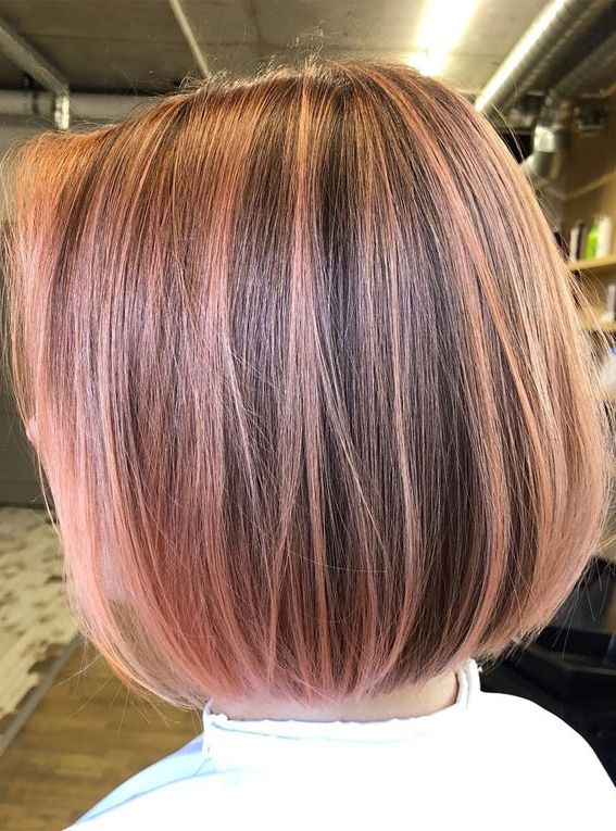Newest Rose Gold Blunt Lob Haircuts Throughout Best Haircuts & Hairstyles To Try In 2021 : Strawberry Undertone Hair (View 12 of 20)