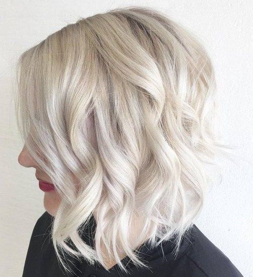 Pin On Curly Bob Hair Ideas Inside Recent A Line Blonde Wavy Lob Haircuts (View 5 of 20)