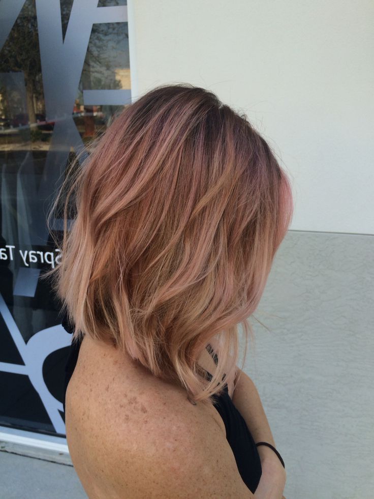 Pin On Hair Color With Regard To Well Known Rose Gold Blunt Lob Haircuts (View 2 of 20)