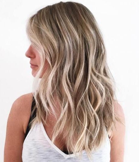Pin On Hair Ideas Regarding 2018 Beach Waves Haircuts With Lowlights (View 15 of 20)