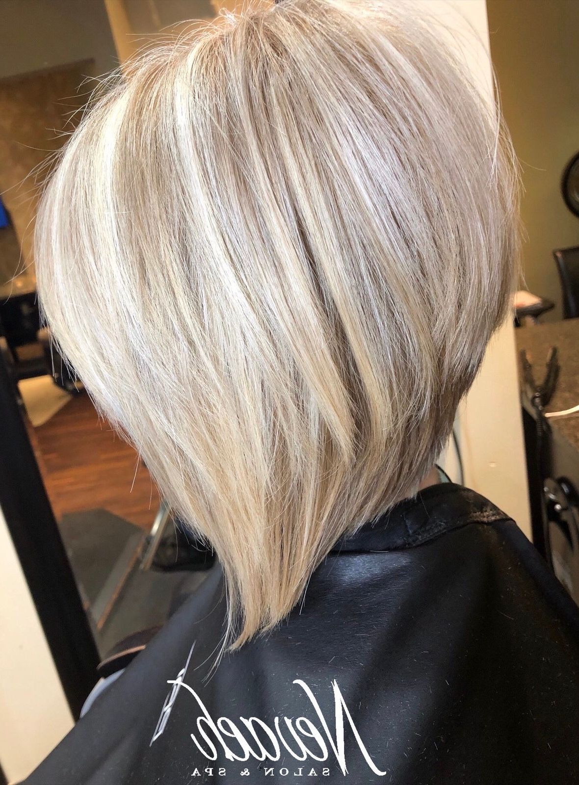 Pin On Nevaeh Salon & Spa With 2018 Icy Blonde Inverted Bob Haircuts (View 5 of 20)