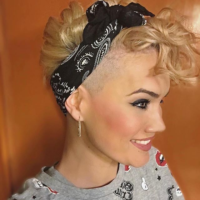 Pin On Projects To Try Intended For Wavy Pixie Hairstyles With Scarf (View 4 of 20)