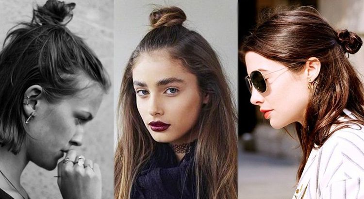 Popular Half Up Hairstyles With Top Knots Within 15 Ways To Wear Your Hair In A Half Bun (View 19 of 20)