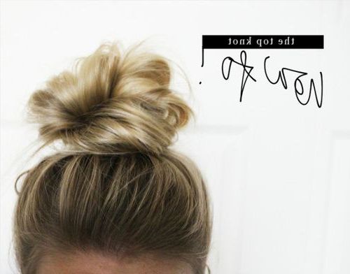 Popular Medium Length Hairstyles With Top Knot With 20 Easy Updos For Medium Hair (View 13 of 20)