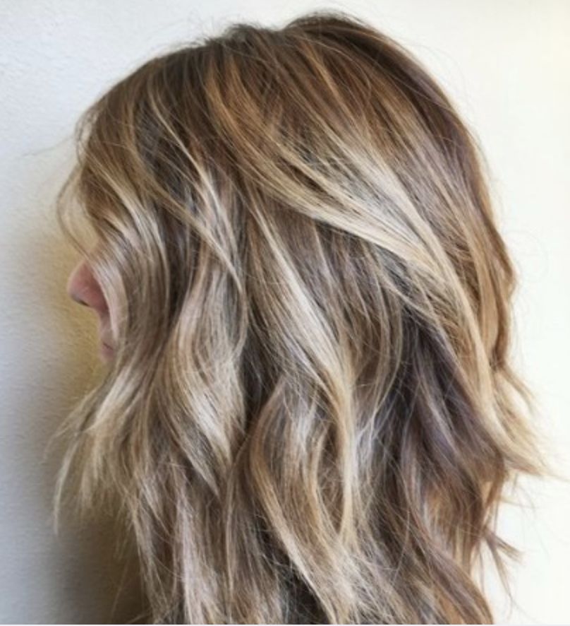 Preferred Beach Waves Haircuts With Lowlights With Regard To Shoulder Length, Beach Wave, Layered (View 7 of 20)