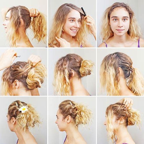 Preferred Wavy Updos Hairstyles For Medium Length Hair With 20 Incredibly Stunning Diy Updos For Curly Hair (View 8 of 20)