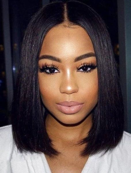 Recent Middle Part Straight Haircuts For 20 Sexy Bob Hairstyles For Black Women In 2022 – The Trend Spotter (View 14 of 20)