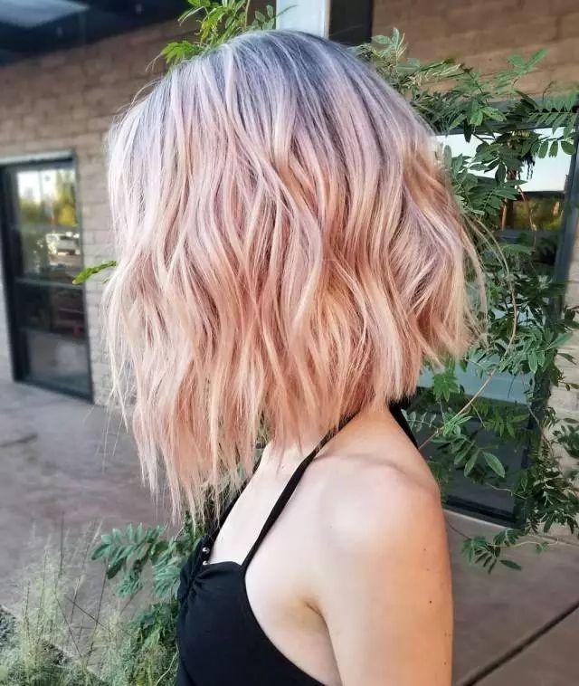 Recent Pink Balayage Haircuts For Wavy Lob For Color Of Hair (View 4 of 20)