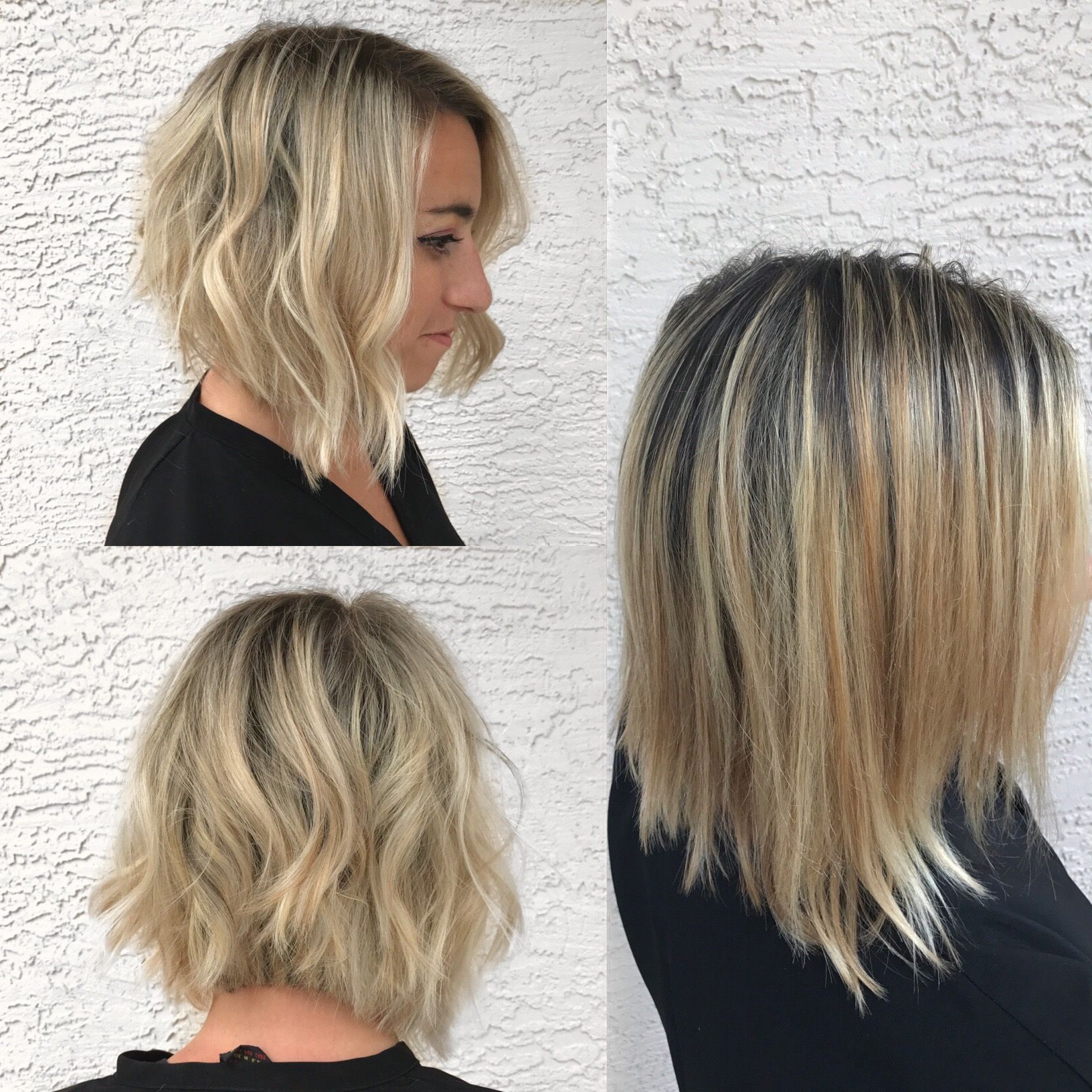 Rooty Blonde, Bob , Lob , Short Hair , Shadow Root #hairbyelena | Blond,  American, Lob Throughout Rooty Blonde Bob Hairstyles (View 3 of 20)