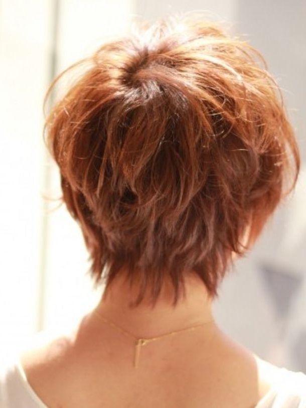 Short Hairstyle Back View | Short Hairstyle Pictures | Стрижка, Короткие  Стрижки, Прически Для Коротких Волос For Styled Back Top Hair For Stylish Short Hairstyles (View 13 of 20)