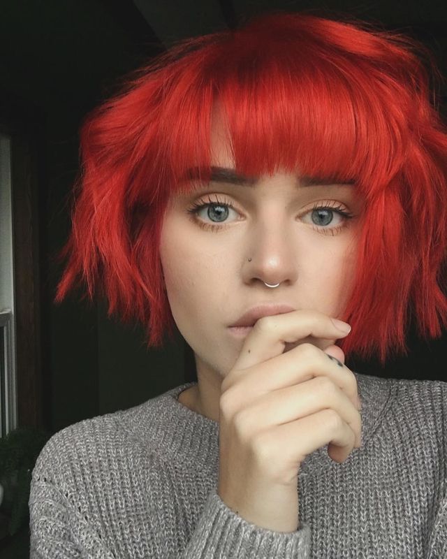 Short Red Hairstylesshort Red Hairstyles In Bright Bang Pixie Hairstyles (View 13 of 20)