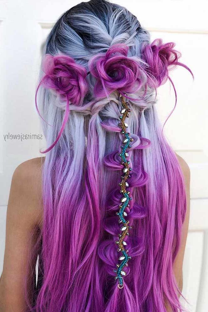 Stylish Ways To Embrace The Mermaid Hair Like A Princess | Glaminati In Edgy Lavender Short Hairstyles With Aqua Tones (Gallery 20 of 20)